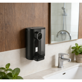 Automatischer Mundspülspender mit intelligentem Sensor | Großraumtank, bohrfreie Klebe-Wandhalterung, für das Badezimmer zu Hause