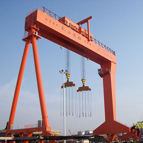 Galangan Kapal 300 Ton Derek Gantry Balok Ganda Produk Derek Gantry Pembuatan Kapal