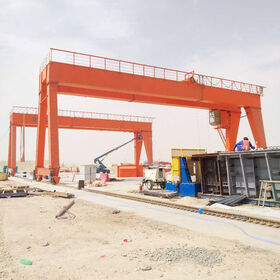 Heavy Duty Box Design 50t Shipbuilding Portal Viga dupla pórtico guindaste preço com gancho