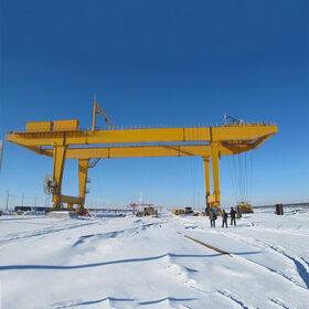 Schiffbau Elektro 50 Tonnen Kastenbauweise MG Doppelträger Portalkran - Schwerlast-Portalkran für Werften