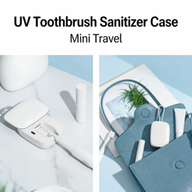 Sanitizador UV Compacto e Portátil para Escovas de Dentes, Ideal para Viagens e Uso Diário