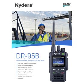 Kydera DR-95B IP67 Waterproof walkie talkie DMR/GMRS Radio with AES Encryption, GPS, Bluetooth & AI Noise Cancellation & OEM ODM