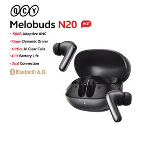 OEM/ODM Earbud TWS Bluetooth 6.0 dengan ANC 50dB, ANC adaptif, masa pakai baterai 50 jam Earbud/earphone TWS