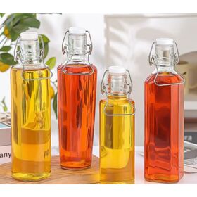 Custom Logo Glass Flip Top Bottle for Branded Beverage Packaging