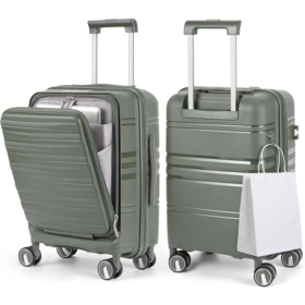 Valise Cabine Rigide 20 Pouces En Alliage D'aluminium - Compagnie Aérienne, Marque Simcat, Couleur Argent, Neuve