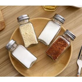 Discount Glass Spice Shaker with Stainless Steel Top for Durability