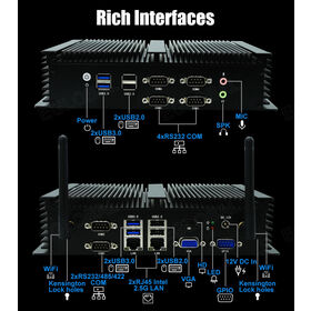 EGLOBAL OEM GK1 I-ntel Core I7-1165G7 Fanless 2 * LAN 6 * COM 8 * USB 64G DDR4 RAM Win11 Barebone Industriel Pc Intégré