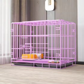 Precio barato plegable con cable de metal apilado anima jaulas de acero alambre de metal perro jaula de mascotas y casas gato