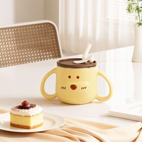 Tasse à lait pour enfants, tasse à eau, tasse à paille à boire directement pour bébé, avec échelle, tasse d'apprentissage à boire en acier inoxydable 316L, pour la maison