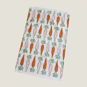 100% cotton rural lifestyle vegetables velvet print terry back kitchen towel very water absorbent