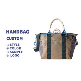 Bolsa Tote Multicolorida da Moda, Grande Capacidade, Resistente à Água, Bolsa de Ginásio de Viagem em Nylon, Sacola Moderna Forrada em Poliéster para Uso Diário