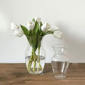 OEM Small Clear Glass Vase for Single Stem Flower Display
