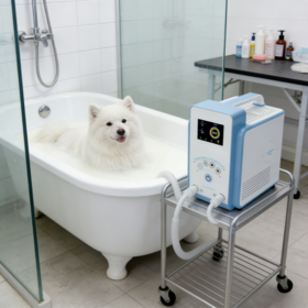 USMILEPET Machine de Bain de Lait Micro-Nano Bulles, Machine de Bain Moussant pour Spa Animalier, Machine de Bain de Lait Moussant pour Chiens et Chats