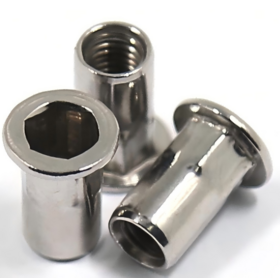 Hex head Stainless Steel 316 Pull Rivet Nuts, M5 & M6 Sizes, Corrosion-Resistant & High-Strength Fasteners