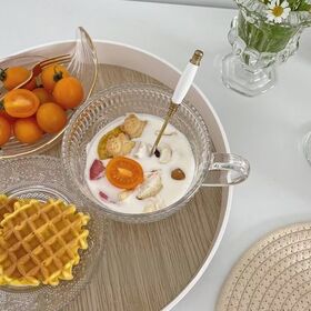 Supplier Thickened Embossed Glass Mug for Durable Daily Use