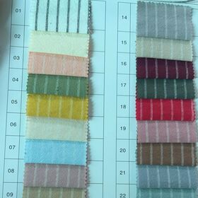 In Stock Wholesale Poly-Cotton Blend Stripe Crepe Fabric Stone Washed Soft Wrinkle Resistant for Casual Shirts & Pajamas