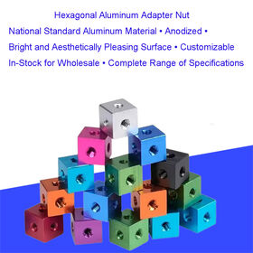 M3 M4 M5 M6 M8 M10 Square Nut Bracket - Stainless Steel 304 Aluminum Alloy Thread Plate Cube Fastener