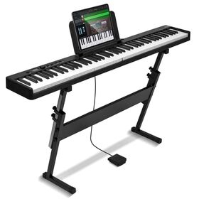 Swift Delivery 88-Key Foldable Piano Keyboard Portable for MIDI with Stand Musical Instrument Accessory
