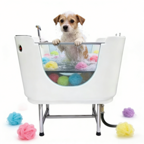 Baignoire de toilettage pour chiens en fibre de verre directement de l'usine USMILEPET pour salon de toilettage pour animaux de compagnie, baignoire de spa, station de lavage pour chiens