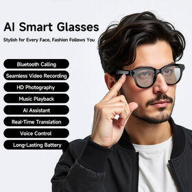 Kostengünstige KI-Smart-Brille mit hochauflösender Kamera, geeignet für Outdoor-Reisen und Vlogging, smarte Videobrille