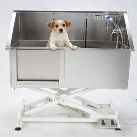 Baignoire spa pour chien d'usine USMILEPET, levage électrique en acier inoxydable pour salon de toilettage pour animaux de compagnie, baignoire de toilettage pour produits de bain spa pour animaux de compagnie