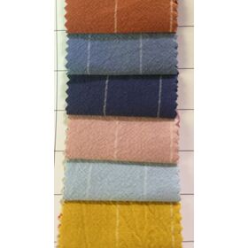 Em estoque Atacado 90/10 Poly Algodão Wide Stripe Crepe Pedra Vintage Washed Crinkle Textura para Camisas Casuais