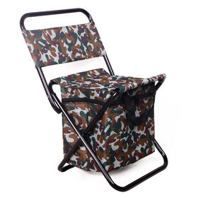 Manufacturer Wholesales High quality Foldable Camping Chair with Cooler Bag Compact Fishing Stool beach chair with cooler