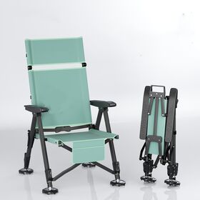 Heavy Duty Fishing Chair Adjustable Reclining Folding Chairs Lounge Travel Outdoor Seat