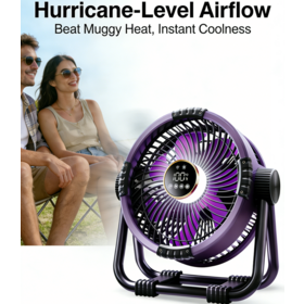 Hurricane-Force Wind: Beat Muggy Heat in Seconds | Hanging/Desktop Use for Home, Outdoor & Relaxation
