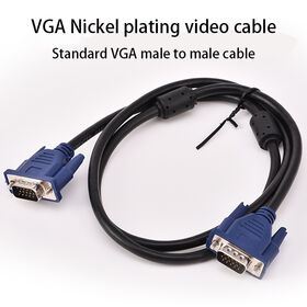 Câble VGA mâle à mâle d'usine 3+5, cordon de câble VGA avec connecteur de placage nickel, accessoires optionnels de 1m à 20m, câble VGA pour ordinateur OEM