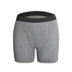 Roupa interior masculina à prova de fugas para incontinência, cuecas boxer confortáveis e respiráveis