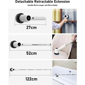 Waterproof Electric Spin Scrubber Cordless Cleaning Brush Shower Scrubber with 7 Replaceable Brush Head for Bathtub Tile Floor