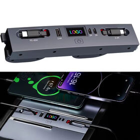 Hub USB rétractable à charge rapide 5 ports pour Tesla Model 3 Highland et nouveau Model Y Juniper (2025 2026)