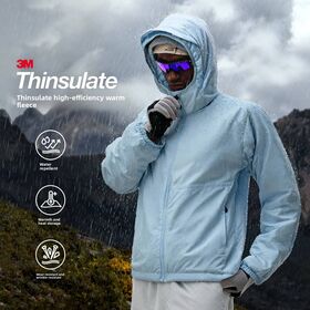 Jaket Olahraga Pria Tahan Air dengan Tudung Bulu Domba Thinsulate Tech - Pakaian Aktif Luar Ruangan dengan Resleting dan Desain Trendi Soft Shell