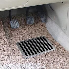 Artes Alfombrillas de Coche de Lujo con Almohadillas de Talón Traseras de Plástico, Reposapiés, Kit Interior