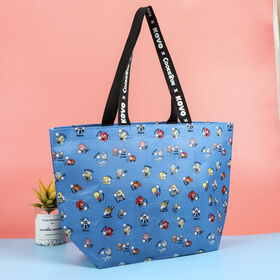 Tas Belanja Berkualitas Tinggi Tas Pantai Poliester dengan Pola dan Logo Cetak untuk Promosi