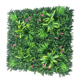 Panel de Fondo de Pared de Césped Artificial, Paneles Verdes Anti-UV para Decoración de Paredes Verdes Interiores y Exteriores y Cobertura de Privacidad para Vallas de Hiedra