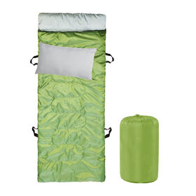 Sac de Couchage Rectangulaire en Coton Imperméable Ultraléger de Camping d'Usine, Sac de Couchage de Voyage Personnalisé avec 1 Oreiller