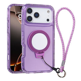 Urban Play caixa de telefone espelho pintado com pulseira TPU e PC caixa de telefone móvel híbrida 3 em 1 para iPhone 17 Pro Max