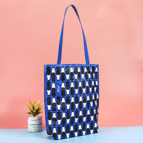 Bolso de playa de poliéster impreso patrón y logotipo para la promoción Bolsos de compras baratos de alta calidad