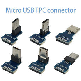 موصل Micro USB 2.0 FPC 5P ذكر Micro-USB أنثى PCB لاتصال USB مستقر في كابل FPC شريط رفيع لشحن ومزامنة البيانات