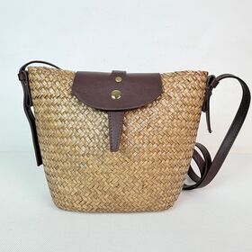 Woven Straw Crossbody Bag Durable seagrass weave bag Lightweight Bohemian Shoulder Purse for Daily Commute
