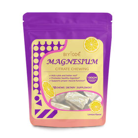 OEM Private Label Magnesium Citrate Chewable Lemon Flavor 200mg Magnesium Custom Formula