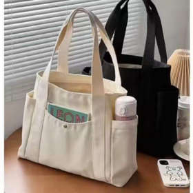 Venta Directa de Fábrica Bolso de Lujo de Lona con Logotipo Personalizado Impreso al por Mayor para Mujer, Bolsos de Diseño, Bolsos de Mano, Bolso Tote