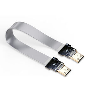 Mini HDMI Stecker auf Stecker Flexibles Flachbandkabel FPC Aluminiumfolienabschirmung Raspberry Pi Verbindungslinienadapter Verbindungsleitung 19+1pin