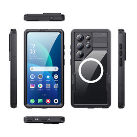 Para Samsung S26 ultra IP68 para Natación y Surf montar en la lluvia deportes teléfono caso impermeable a prueba de golpes claro al aire libre