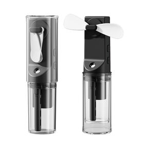 Ventilateur humidificateur portable rechargeable par batterie avec pulvérisation silencieuse, idéal pour l'extérieur, mini ventilateur de poche pratique à lames souples, certifié BSCI pour enfants