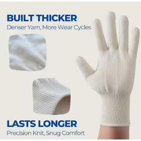 Knit Gloves with Yellow Cuff for Automotive Repair and Workshop Use