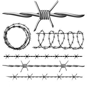 Razor barbed for use in boundary protection of pastures, railways and highways