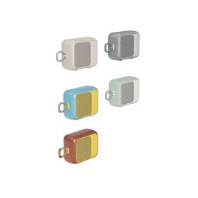 Mini Altavoz Bluetooth OEM con Cámara y Batería de 1200mAh. Funciones: BT, TF, USB, FM, TWS, Control Remoto de Cámara. Altavoz: 5W. Carcasa Multicolor.